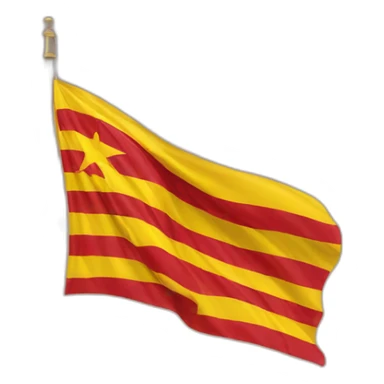 Catalan flag yellow and red sticker