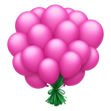 A large bouquet of balloons in pink flowers sticker