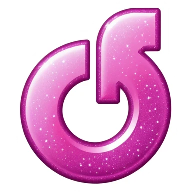 glitter pink logo TikTok sticker