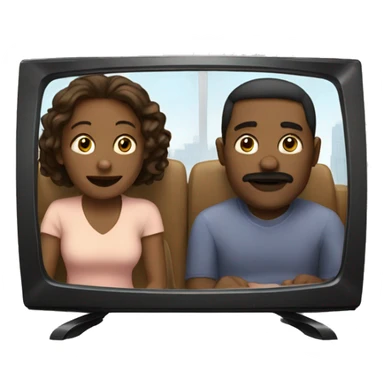 Two high people watching tv sticker