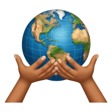 world at fingertips sticker