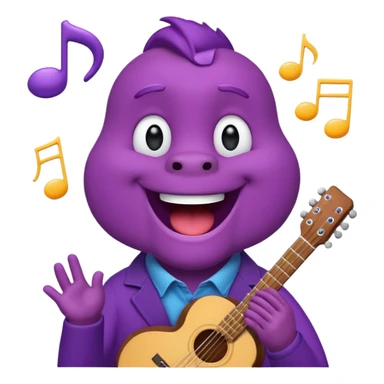 Barney singing a song sticker