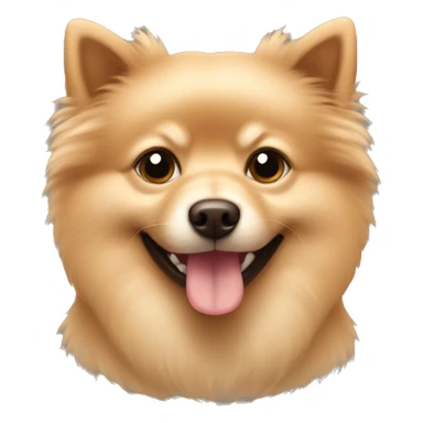 little coffee-colored spitz  sticker