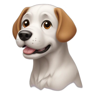 dog with AI sticker