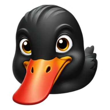 Black and red duck sticker