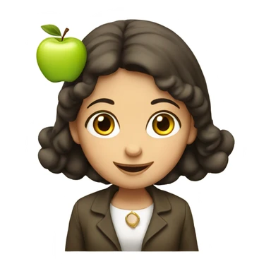 Jewish girl with apple sticker
