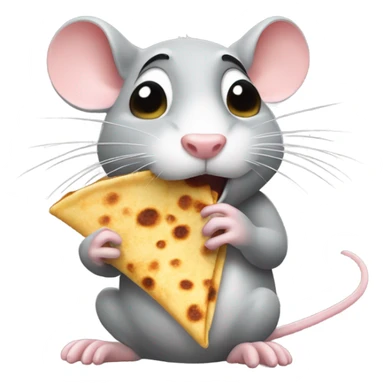 rat eating a quesadilla sticker