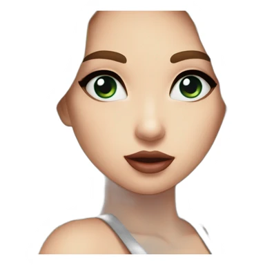 Katarina caucasian posing in fishnet bikini sfw sticker