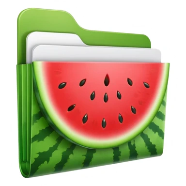 folder with small watermelon picture on front  sticker