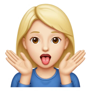 tong sticking out then hands going outward sticker