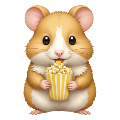 hamster holding pop corn sticker