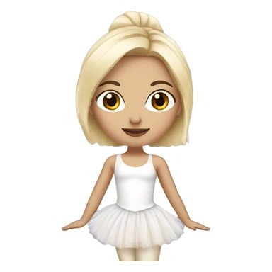 ballerina with white dress blonde hair sticker