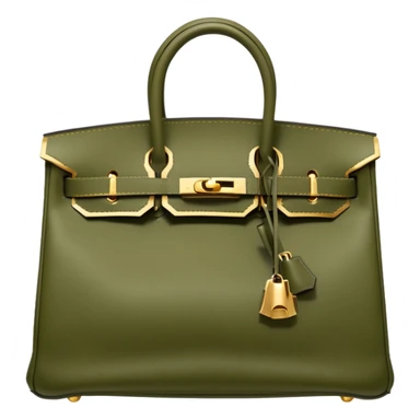 hermes birkin olive color bag sticker
