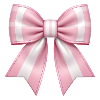 pastel pink plaid bow sticker