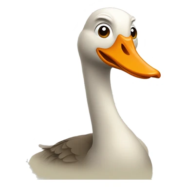 Silly goose drinking beer sticker