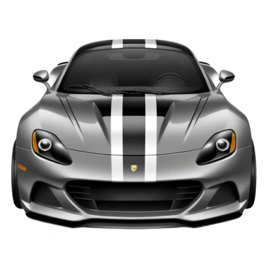 Draw a sleek sports car with shiny metallic paint & racing stripes. sticker