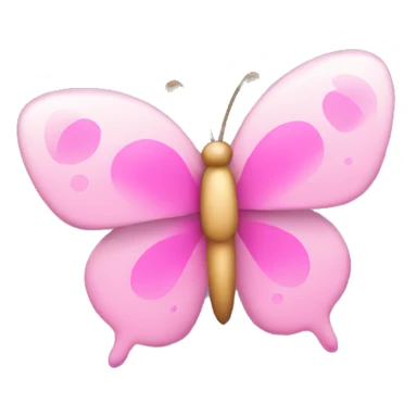 A pink butterfly with bubbles around it  sticker