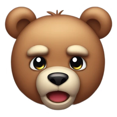 really angry and offended cute cuddly bear toy sticker