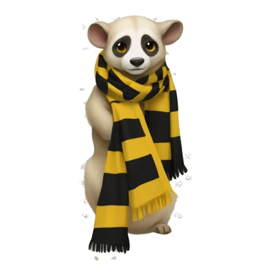 hufflepuff scarf on badger sticker