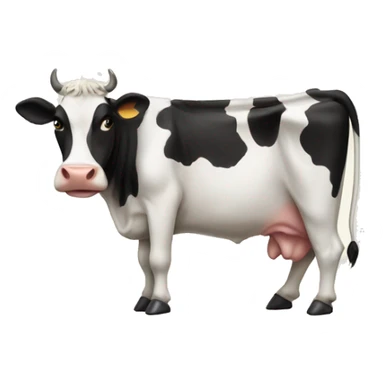 cow with feet sticker