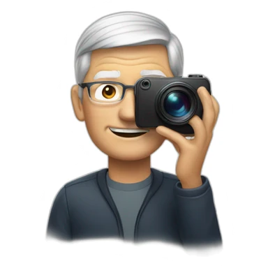Tim cook taking photo sticker