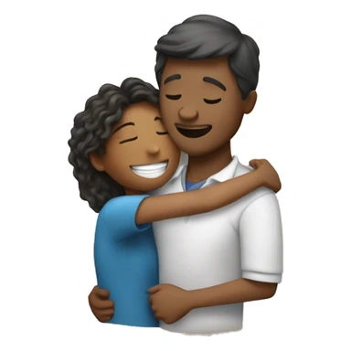 teacher hugs a student
 sticker