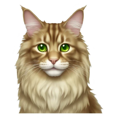 Butter maine coon with green eyes sticker