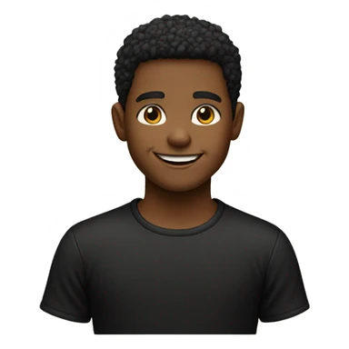 smiling boy in black shirt sem pessoas atrás sticker
