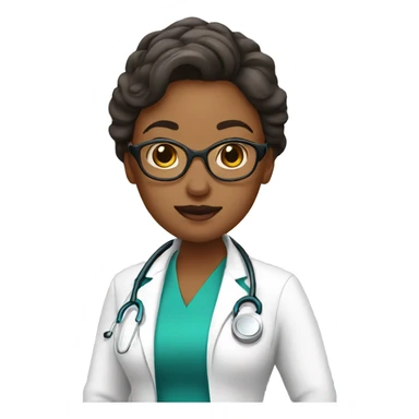 White lady doctor sticker