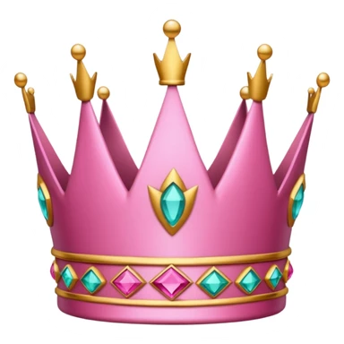 Crown little pink sticker
