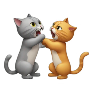 cat-fighting-the-other-cat sticker
