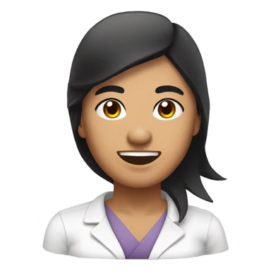 Filipino Massage therapist with wolf cut black hair  sticker