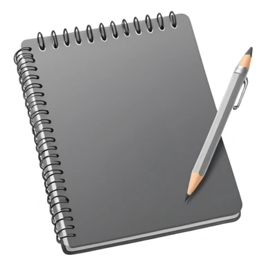 open sketchbook with a pencil above sticker