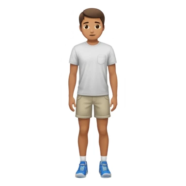 Man looking down at ground standing sticker