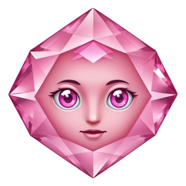 pink diamond with eyes sticker