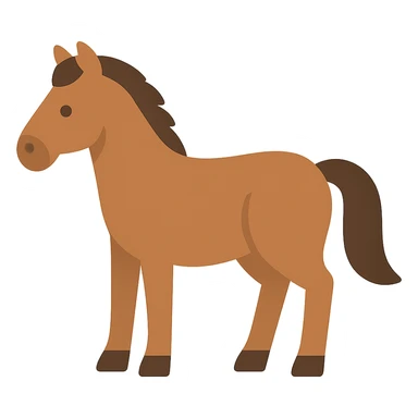 Flat design style horse sticker