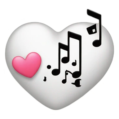 Coeur avec note de musique sticker