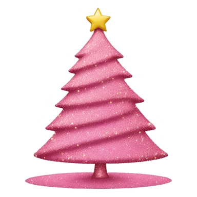 Pink and glitter Christmas tree sticker