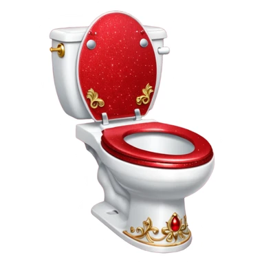 red glitter toilet sticker