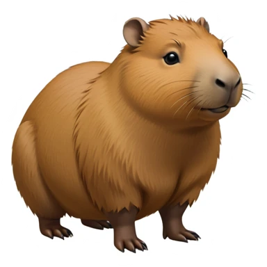 cinematic-capybara-realistic-full-body-on all fours-emoji,-plump-and-relaxed-body-soaking-in-the-warm-sun,-short-brown-fur-slightly-ruffled,-head-tilted-dramatically,-calm-expressive-eyes-exuding-serene-wisdom,-simplified-yet-realistic-focused-features,-highly-detailed,-glowing-with-an-almost-sarcastic-glow sticker