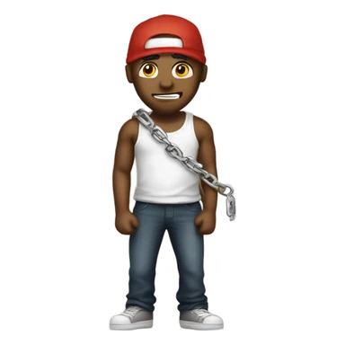 gang person wearing a chain that says sauce on it sticker