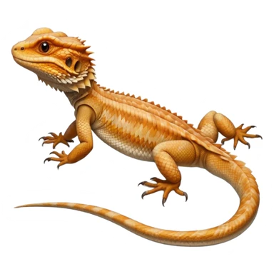 A hyper-realistic bearded dragon (full body) sticker