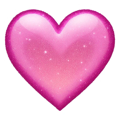 Pink sparkly heart sticker