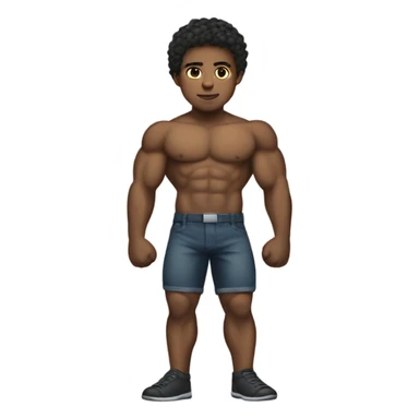 muscular boys in protective  sticker