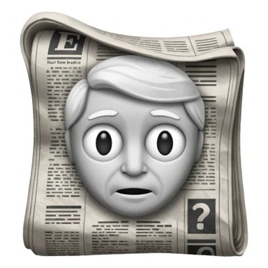 newspaper no face sticker