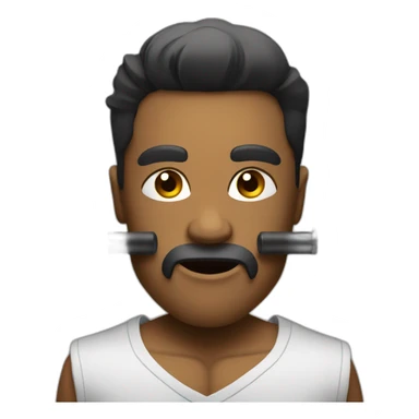 looking at dumbells sticker