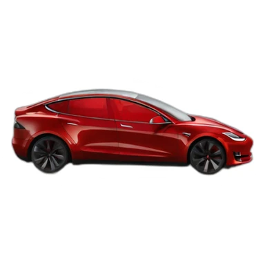 Tesla car red line diagonally  sticker
