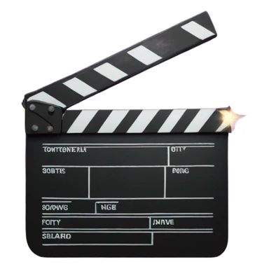Clapperboard with sparkles sticker