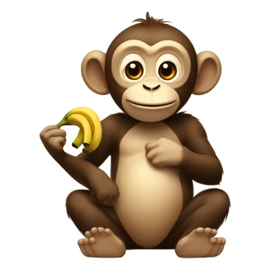 Monkey being cute sticker