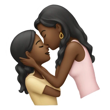 Two ladies kissing sticker
